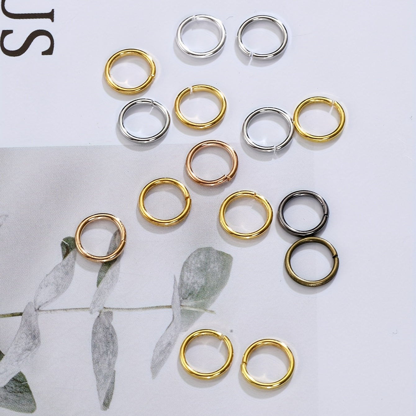 200 Mixed Jump Rings Various Colors Metal Connection Rings Jewelry Chain