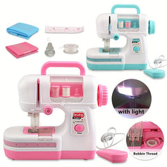 Portable Sewing Machine for Kids with Fabric, Thread, Measuring Tape