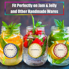 120pcs Canning Label Stickers Multicolored Self Adhesive Stickers For Jar Lids