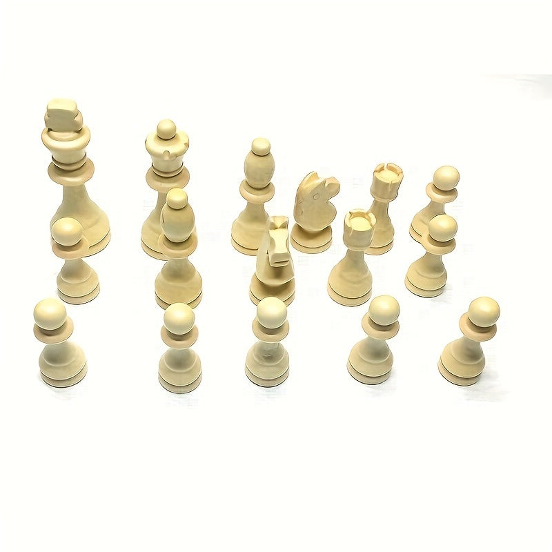 Portable Wooden Chess International Chess Checkers Puzzle Chess Game