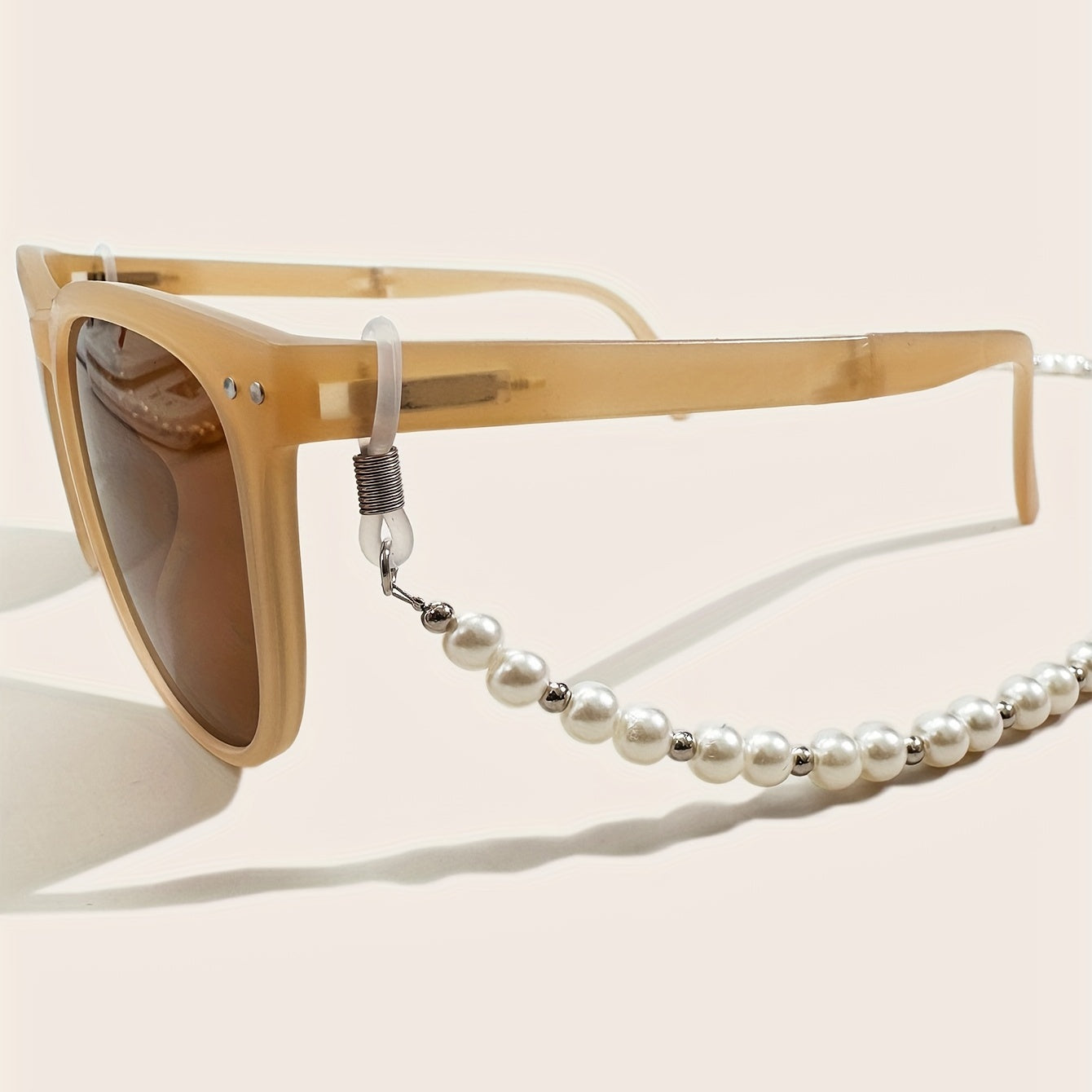 Faux Pearl Glasses Chain Anti Slip Lanyard Strap Stylish Face Cover