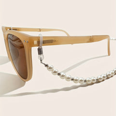 Faux Pearl Glasses Chain Anti Slip Lanyard Strap Stylish Face Cover