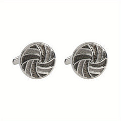 Round Gradient Drip Oil French Cufflinks Men's Shirt Suit Cuff Nails