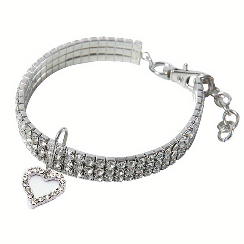 Sparkling Heart Pet Necklace - Perfect Accessory for Furry Friends
