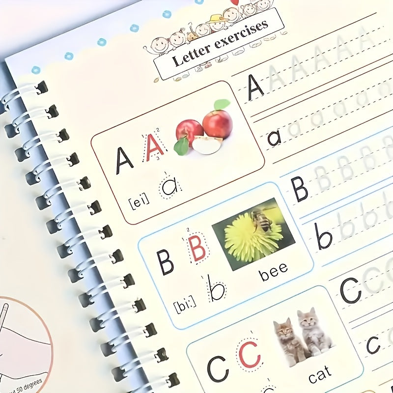 4pcs Handwriting Practice Books with Pen & Paper