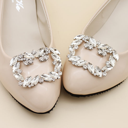 Rhinestone Shoe Clips DIY Floral Shoe Buckle Wedding Party