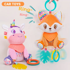 Colorful Spiral Rattle Toy for Kids with Rings