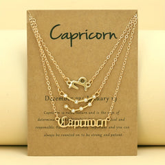 Zodiac Symbols Thin Chain Anklet Friendship Bracelet Gift For Women