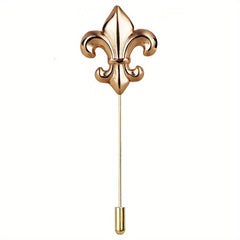 Vintage Military Style Flower Brooch Long Pin for Men