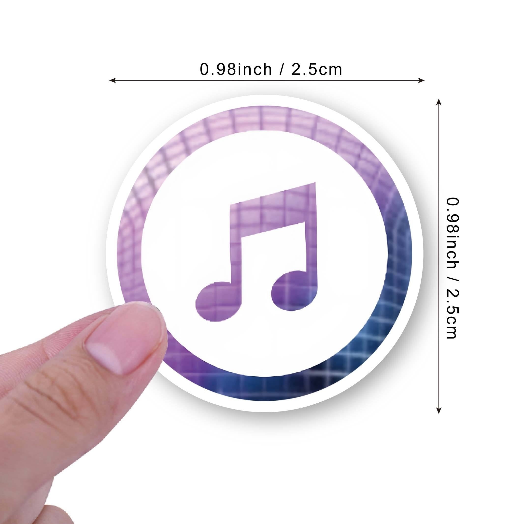 1000Pcs Music Note Stickers Roll Vinyl Waterproof Decals