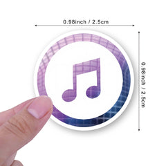 1000Pcs Music Note Stickers Roll Vinyl Waterproof Decals