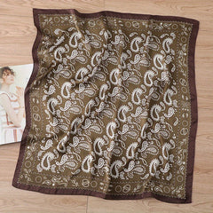 Vintage Paisley Print Silk Head Wrap Sunscreen Bandana