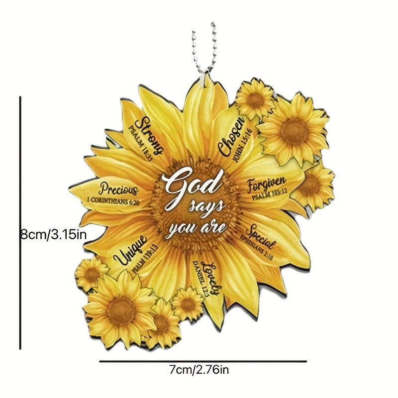 Sunflower Acrylic Car Ornament Festive Home Decoration