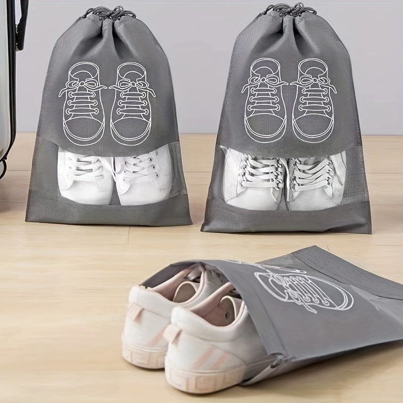 5pcs Shoe Storage Bags Drawstring Dustproof Pouches Shoes Protection Bag