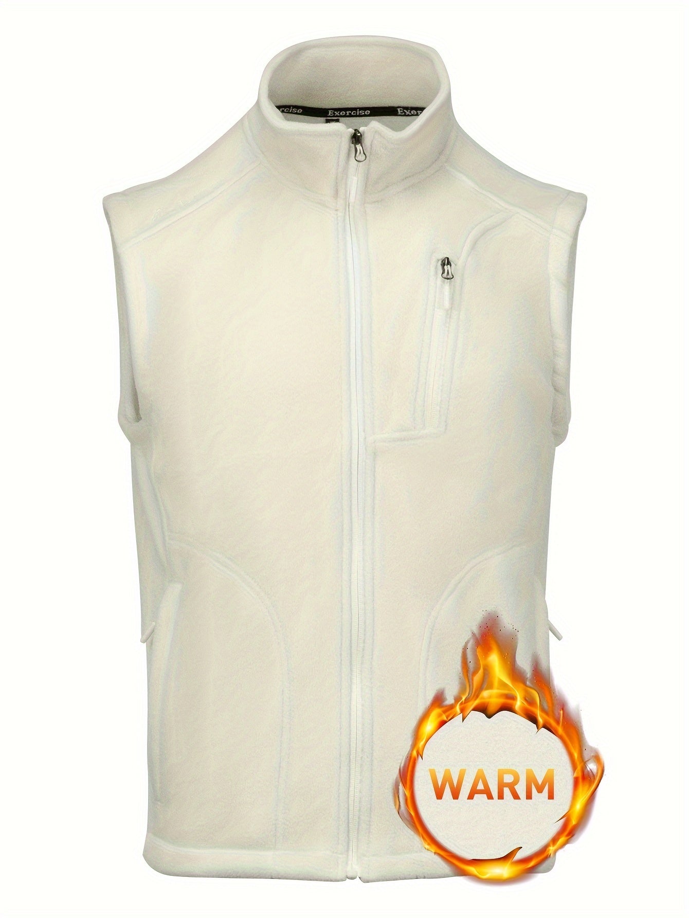 Men's Fleece Vest Zip Up Sleeveless Jacket Outdoor Fall Winter