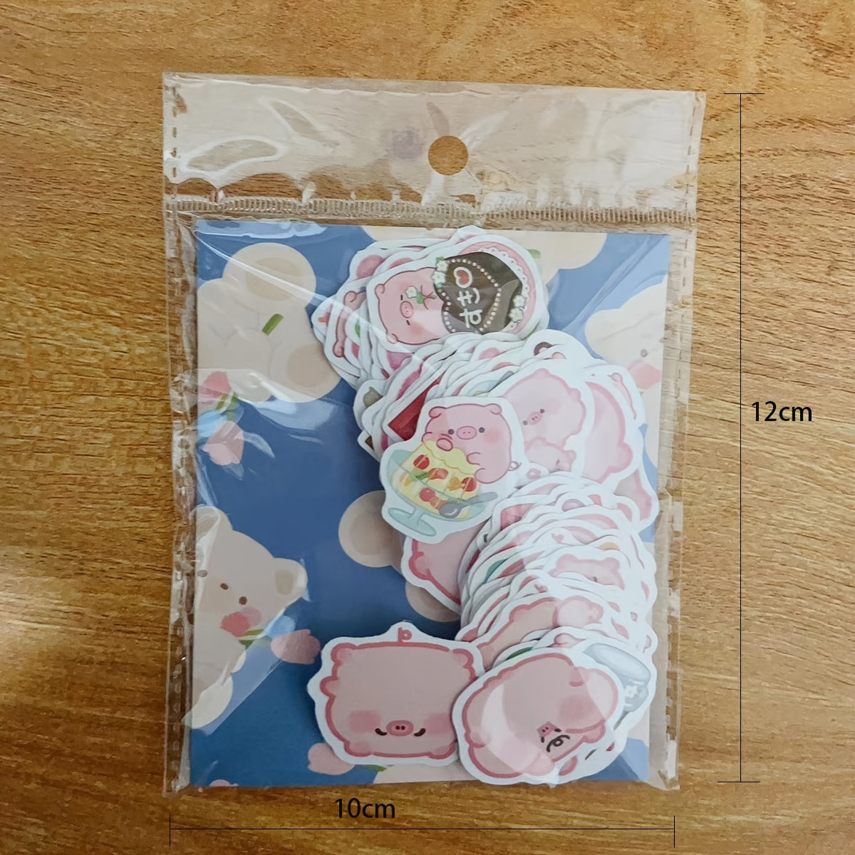 100pcs Pink Piglet Stickers Student Learning Toy Decorative Decals