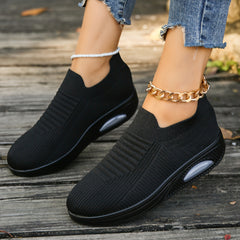 Women's Air Cushion Chunky Sneakers Breathable Slip-On Walking Shoes