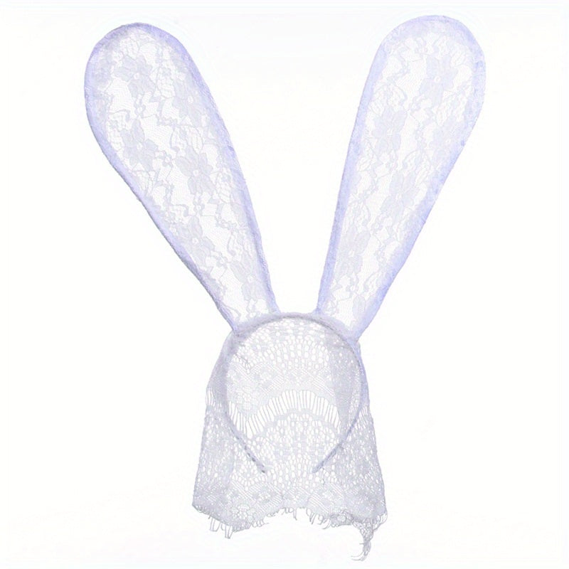 Flannel Bunny Ears Headband Party Prom Dress Up Headwear