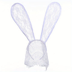 Flannel Bunny Ears Headband Party Prom Dress Up Headwear