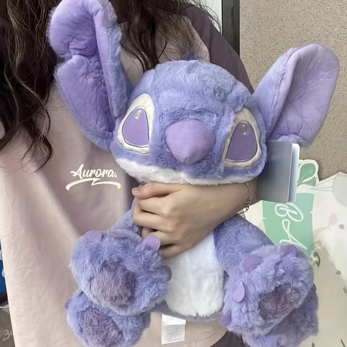 Purple Stitch Plush Doll Cute Decorative Toy Ideal Gift