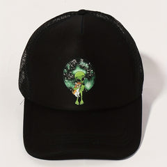 Alien Cat Trucker Hat Mesh Adjustable Baseball Cap Lightweight Sunshade Dad Hat