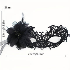 Double Yarn Lace Fire Head Side Flower Mask