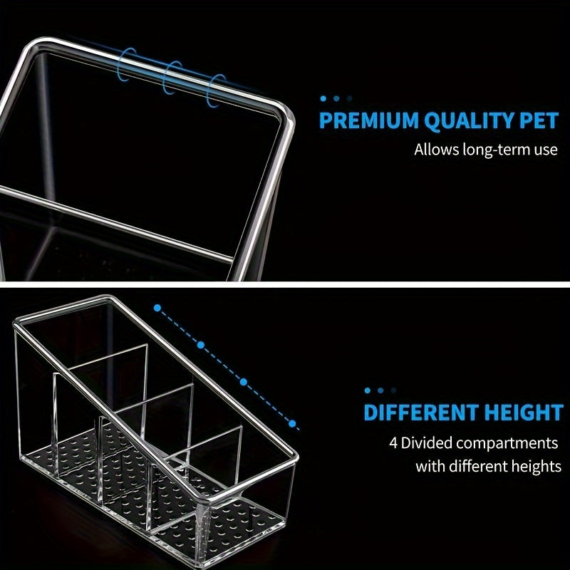 Transparent Acrylic Remote Control Holder for Organizing Makeup Brushes, Pens
