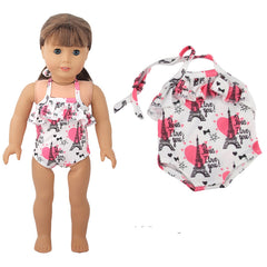 18'' Rainbow Doll Suspender Swimsuit for Baby Born&Our Generation