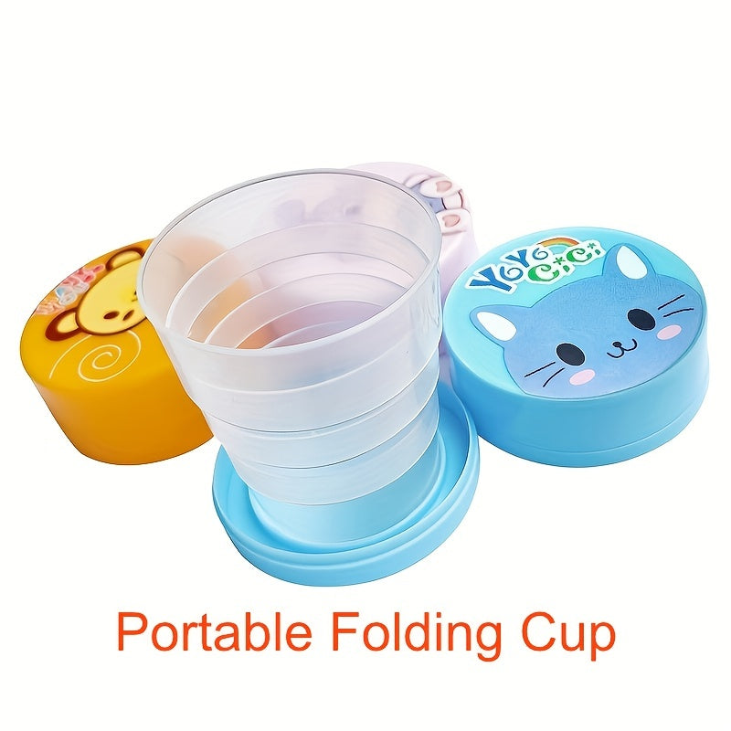 Creative Travel Cartoon Retractable Cup Animal Outdoor Folding Water Cup