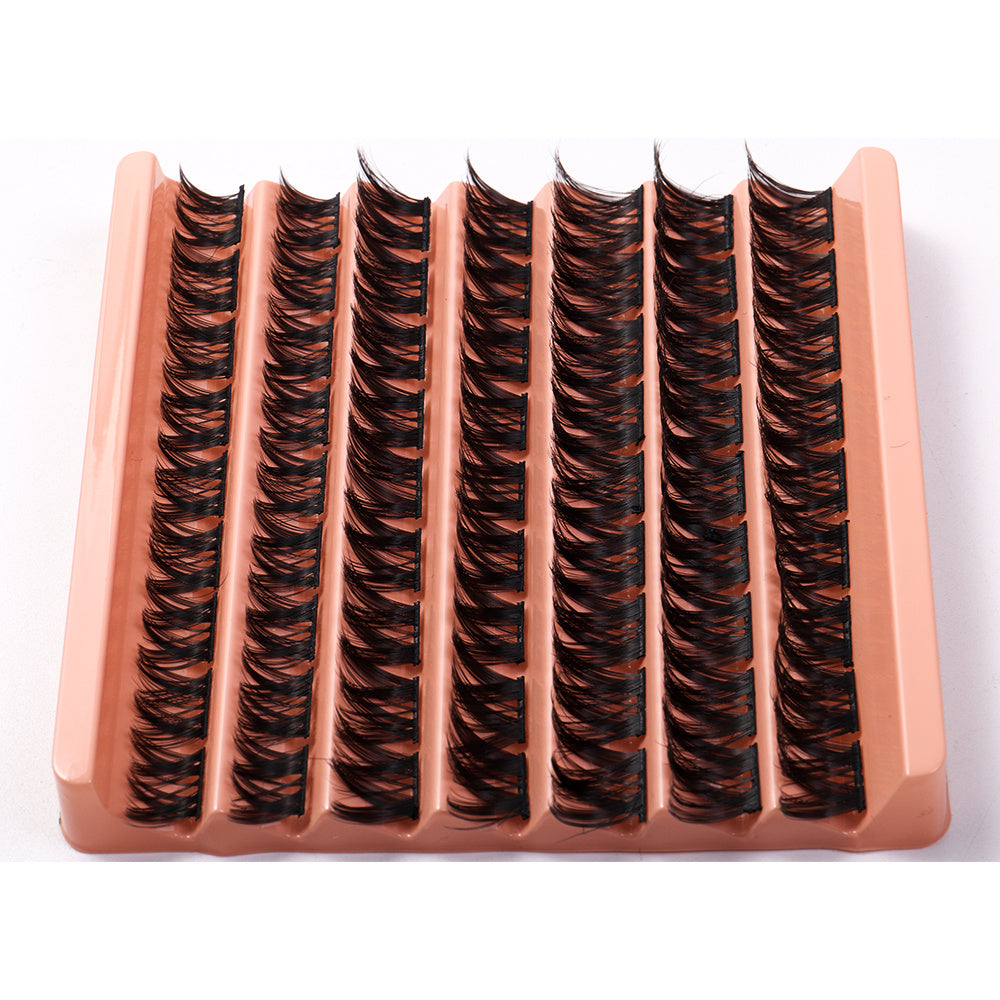 7 Rows DIY Segmented False Eyelashes Wispy Thick Eyelashes C Curl