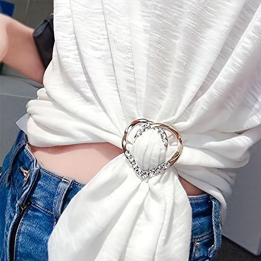 3pcs Alloy Metal T Shirt Clip Ring Large Size T Shirt Scarf Clip