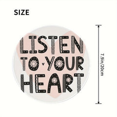 Heart Font Pattern Round Mousepad 20x20cm