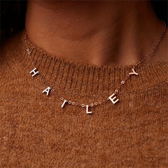 Personalized Custom Women Initial Name Necklace Stainless Steel