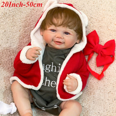 Realistic Reborn Youngsters Doll with Rooted Hair Soft Silicone Vinyl 3D Skin