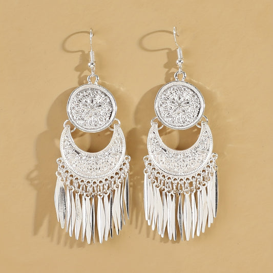 Bohemian Vintage Tassel Dangle Earrings Women Ethnic Style Statement