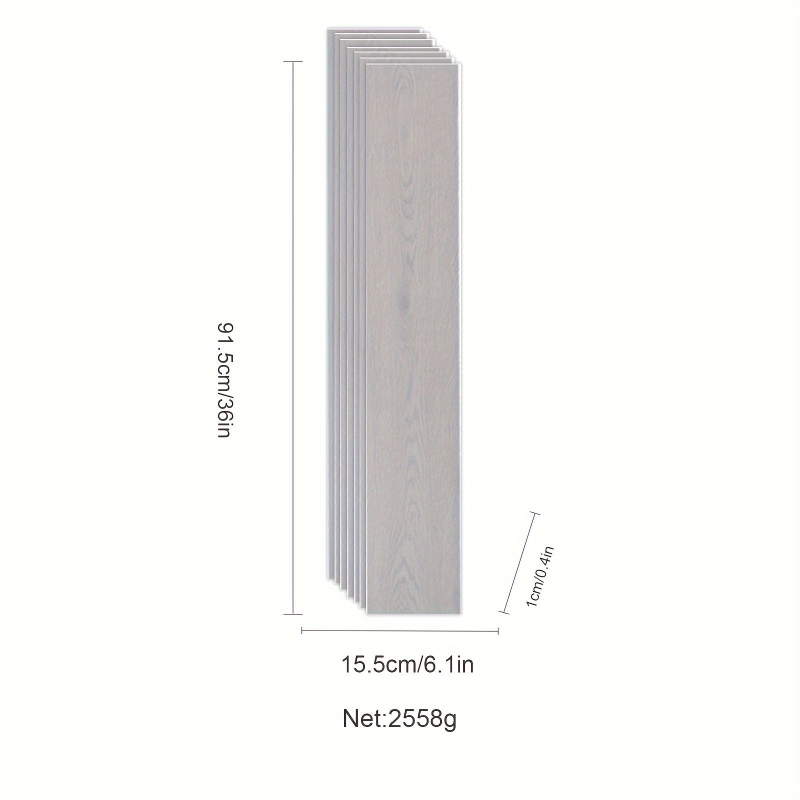 6pcs Wood Grain Floor Stickers Self Adhesive Waterproof Bathroom Decor