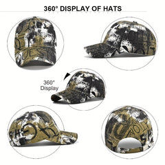 Vintage Graffiti Print Baseball Cap Casual Hip Hop Dad Hat Adjustable Sunscreen