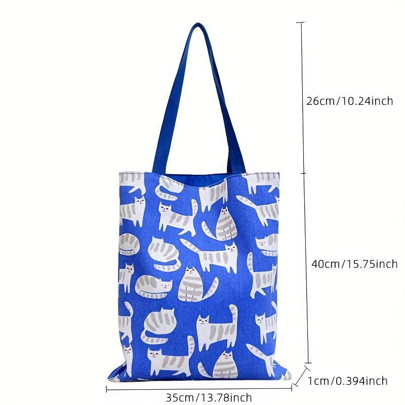 Ethnic Style Canvas Tote Bag Double Sided Shoulder Bag