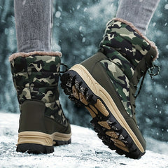 Women's Camo High Boots - Outdoor Hiking & Camping
