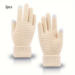 Women's Winter Touch Screen Gloves Warm Fleece Lined Knit Gloves