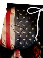 Men's American Flag Skull Graphic Shorts