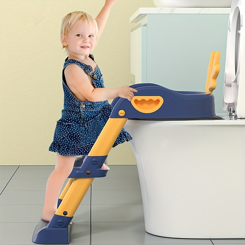 Adjustable Foldable Toilet Training Seat Ladder Boys Girls