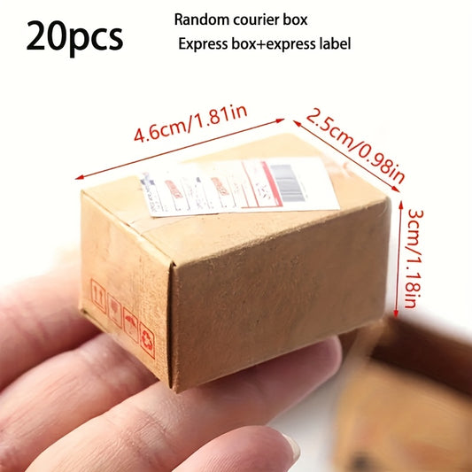 20pcs Realistic Cardboard Boxes for Dollhouses Halloween Christmas