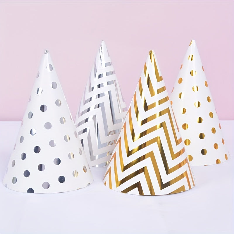 Chevron Pattern Party Hat in Polka Dot Design for Birthday