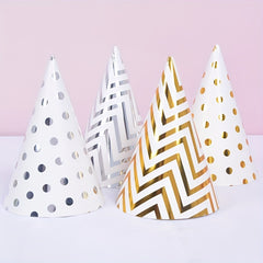 Chevron Pattern Party Hat in Polka Dot Design for Birthday