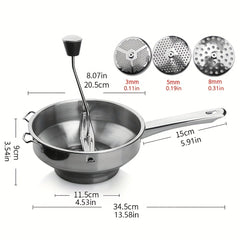 Stainless Steel Food Mixer Potato Masher Fruit Masher
