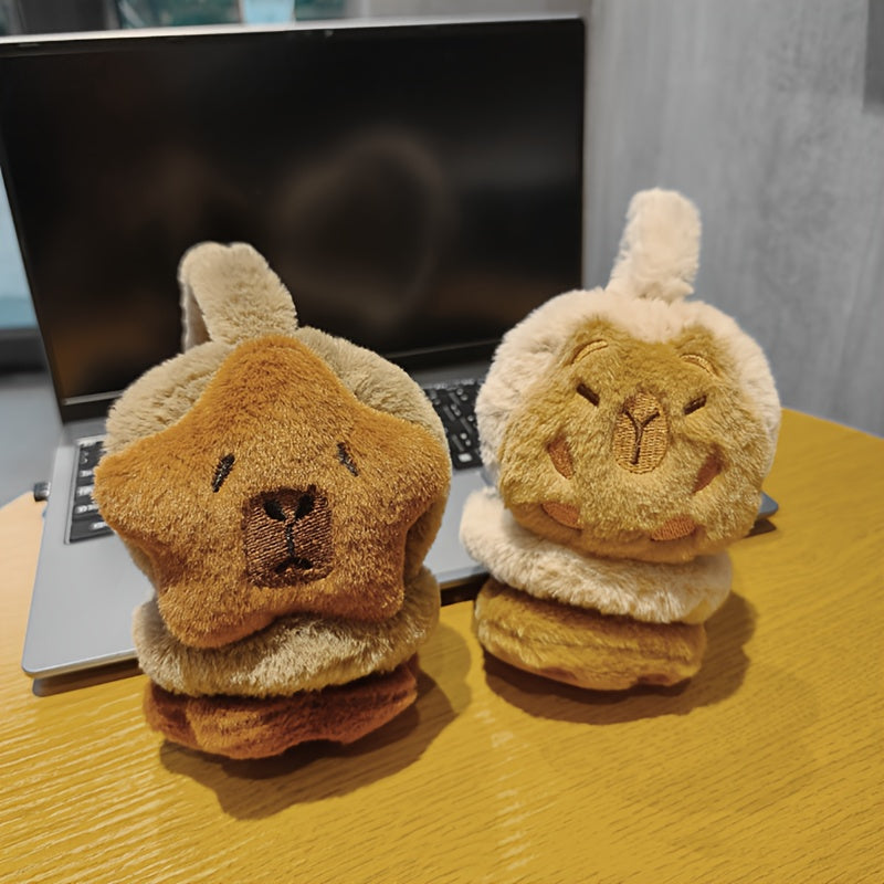 Women's Capybara Plush Ear Muffs for Cold Weather