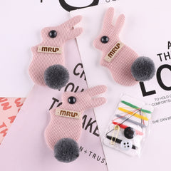 4pcs Plush Cartoon Rabbit Patches Girls Clothing DIY Hand Sewing