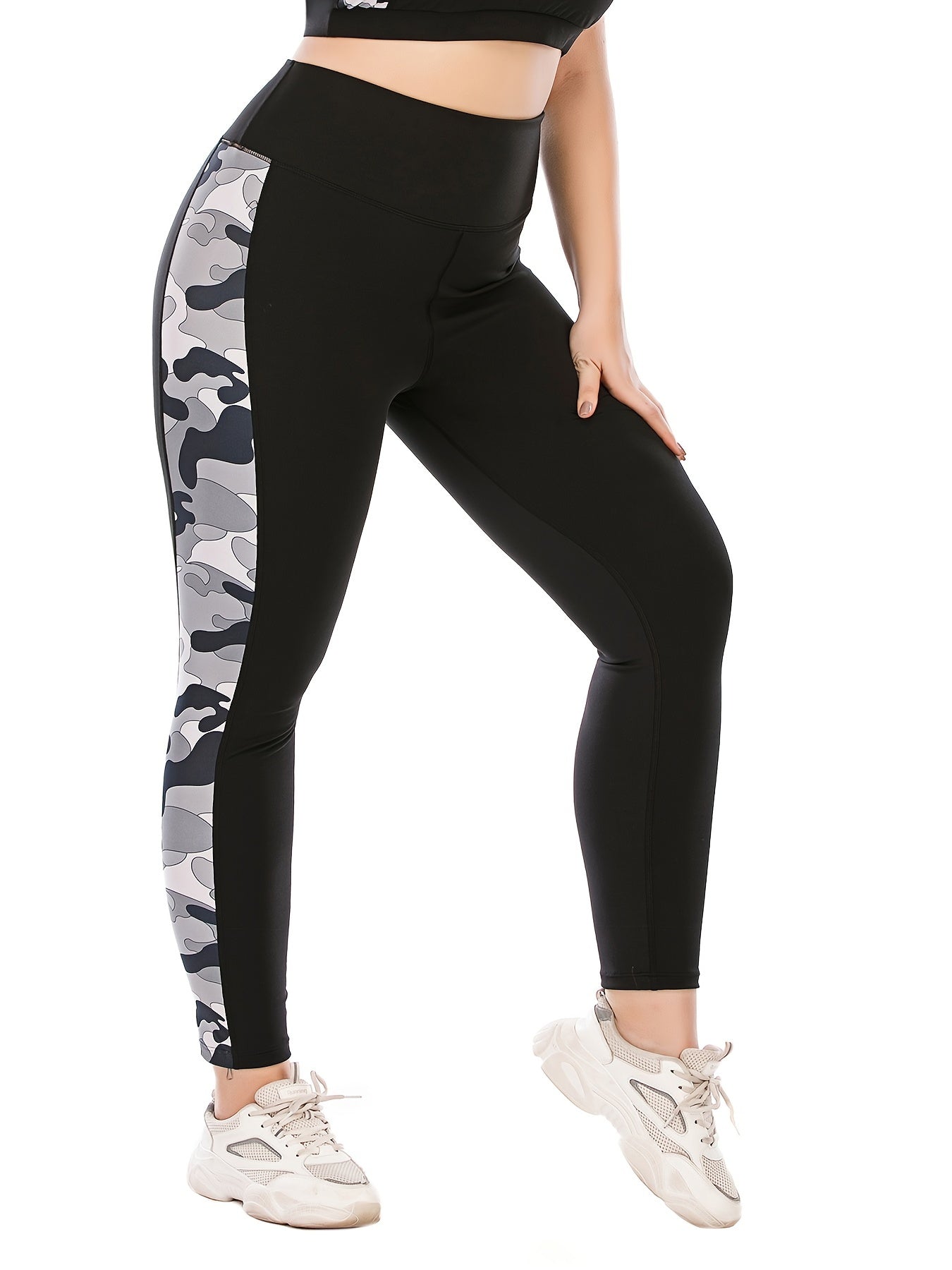 Women's Plus Size Camo Print High Waist Leggings