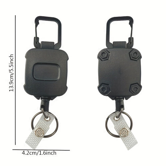 High Elasticity Telescopic Keychain Buckle With Steel Wire Rope